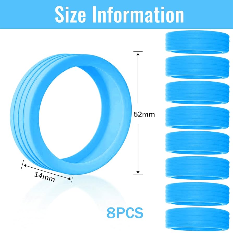 أغطية عجلات الأمتعة السيليكونية السميكة(لون ازرق)