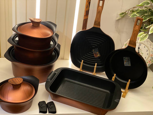 طقم حلل تيتانيوم 11 قطعة من AKDENIZ التركي