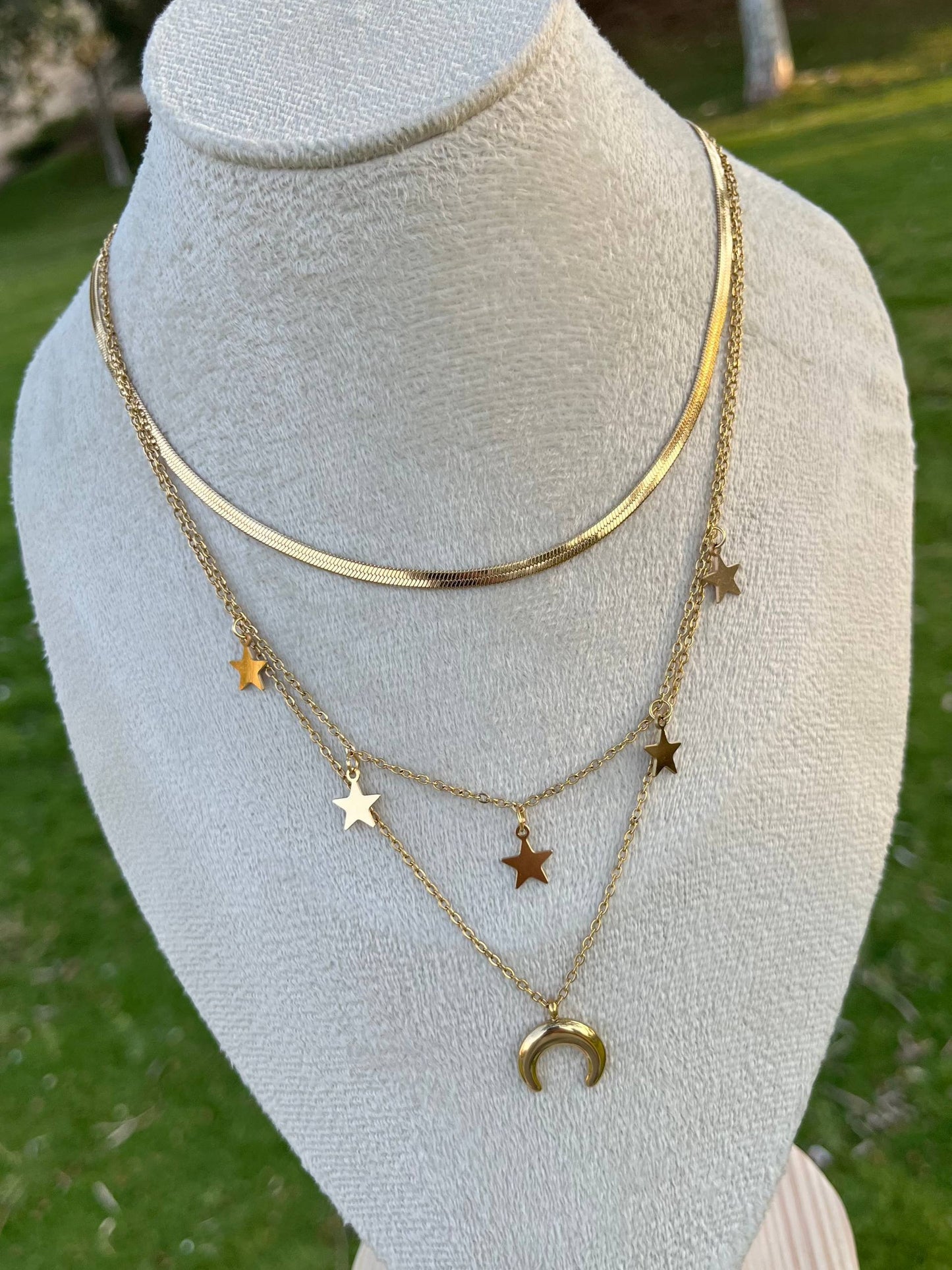 سلسلة ثلاثية الطبقات ستانلس ستيل بيور أنيقة