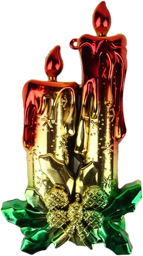 قطعة ديكور كريسماس مفرّغة على شكل جرس مع فيونكة – تصميم ملون من البلاستيك لتزيين الشجرة والمداخل