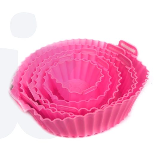 طقم سيليكون غير لاصق لتصميم المقلاة الهوائية 6 قطع بمقاسات متنوعة متعدد الالوان