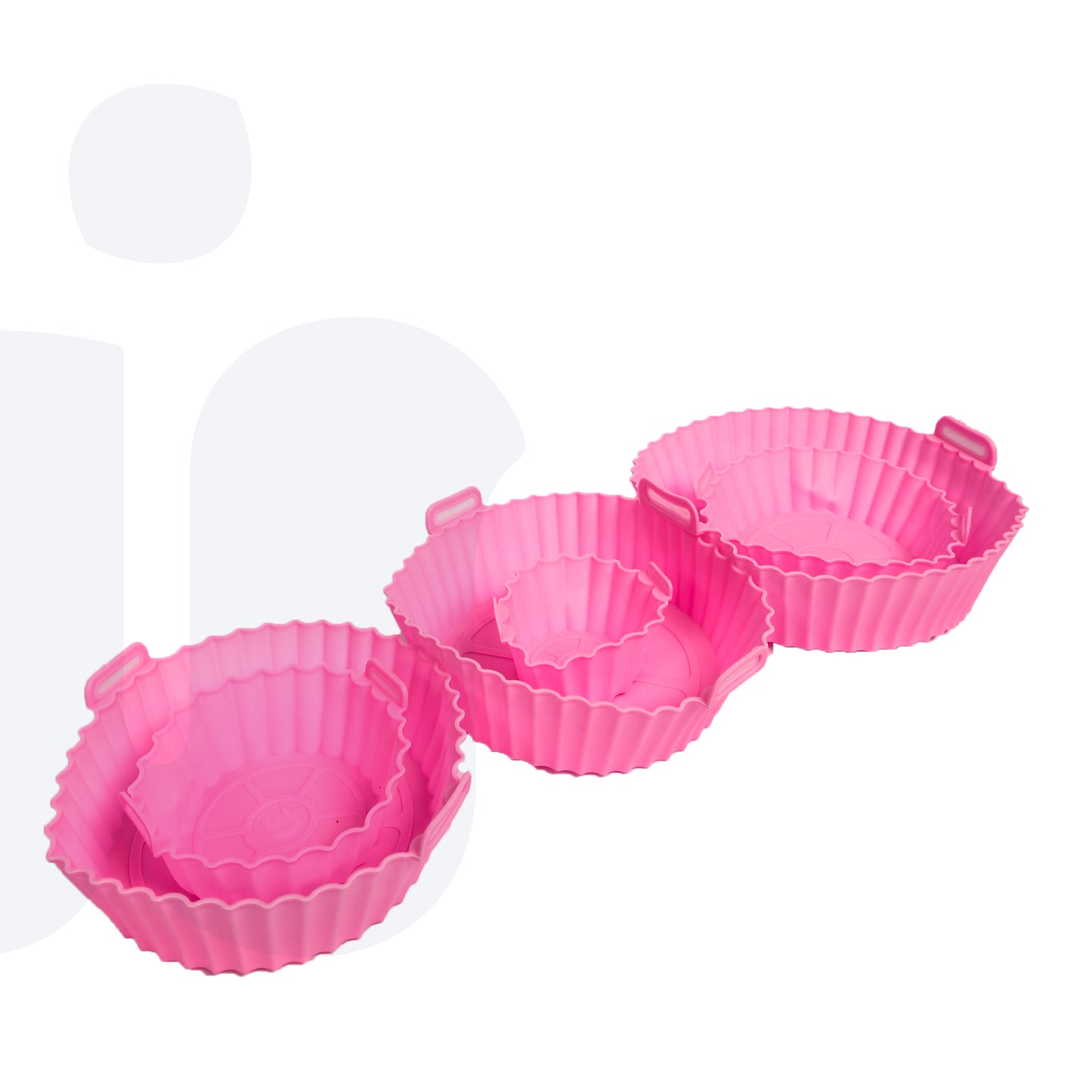 طقم سيليكون غير لاصق لتصميم المقلاة الهوائية 6 قطع بمقاسات متنوعة متعدد الالوان