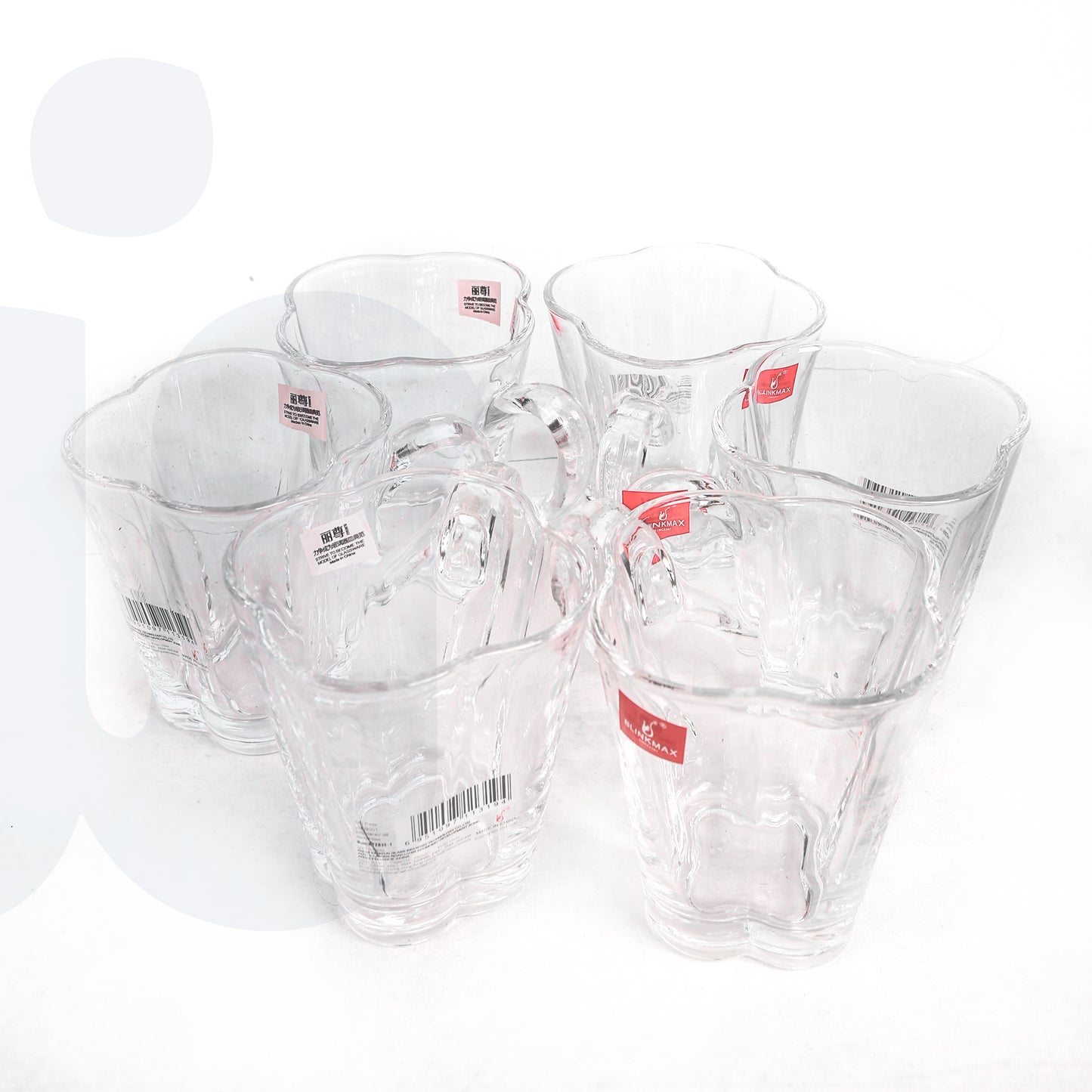 طقم شاي زجاجي أنيق – 6 قطع