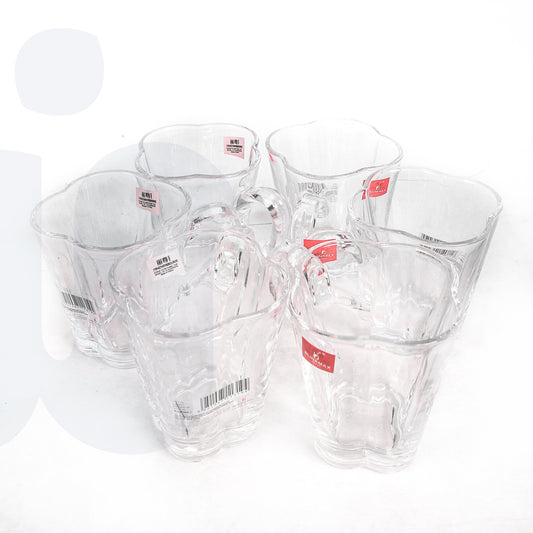 طقم شاي زجاجي أنيق – 6 قطع