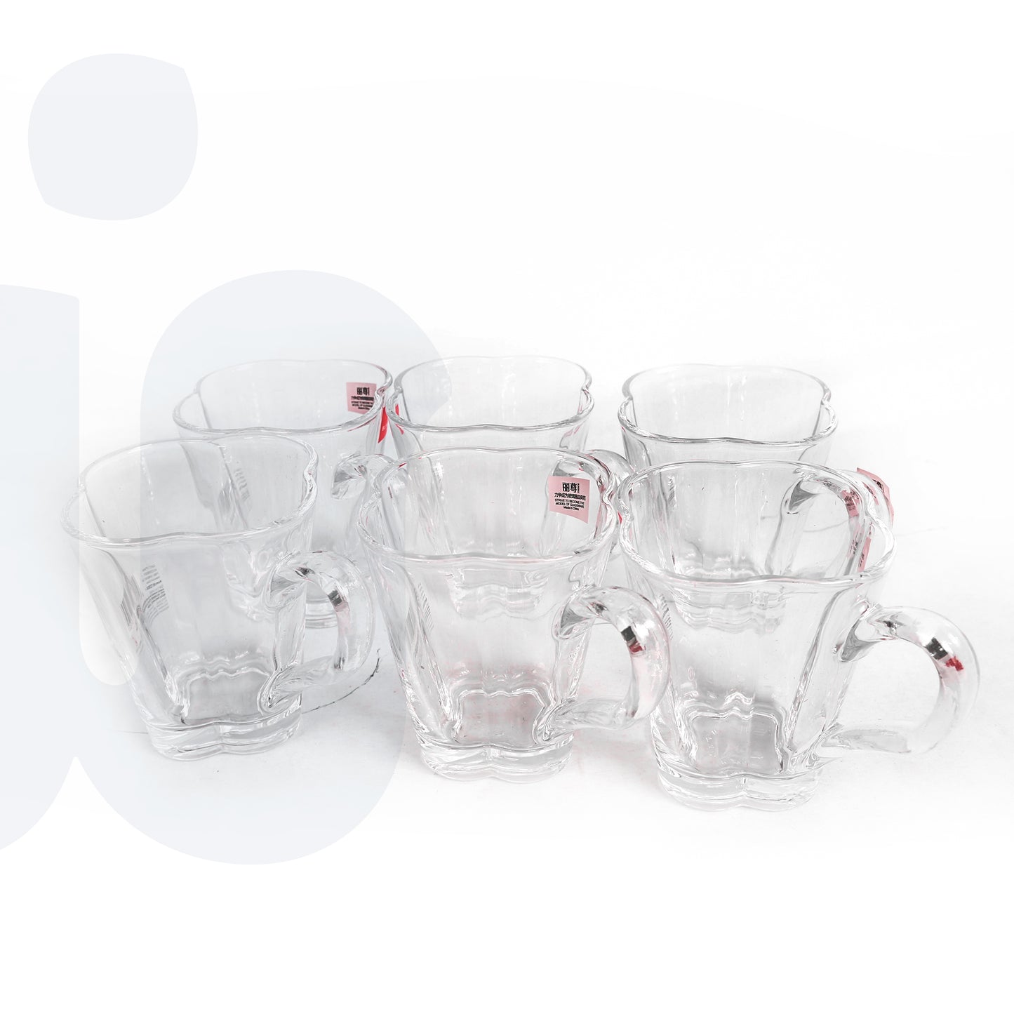 طقم شاي زجاجي أنيق – 6 قطع