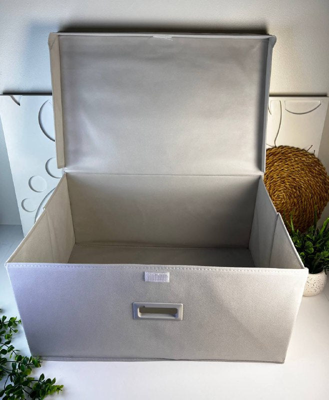 بوكس تخزين كتان بغطاء 30/40/60 سم