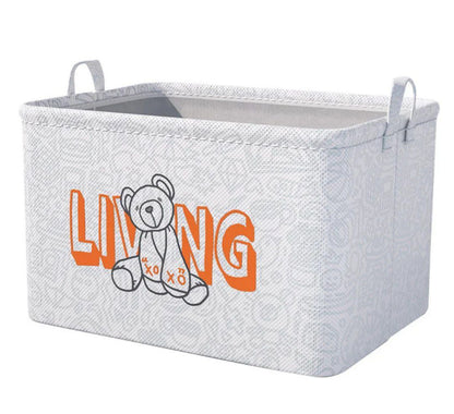 بوكس تخزين كتان ثقيل – قابل للغسيل والطي مقاس صغير