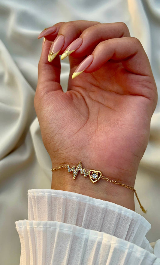 إسوارة ستانلس بيور بتصميم نبض وقلب