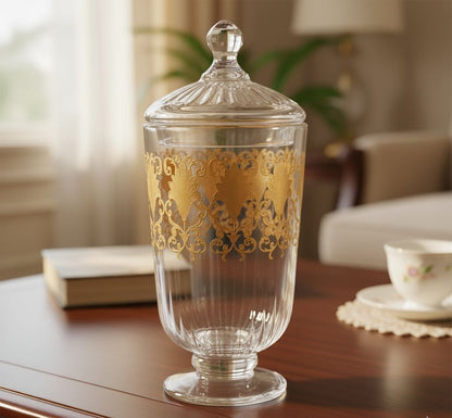 كاندي جار زجاج جولد