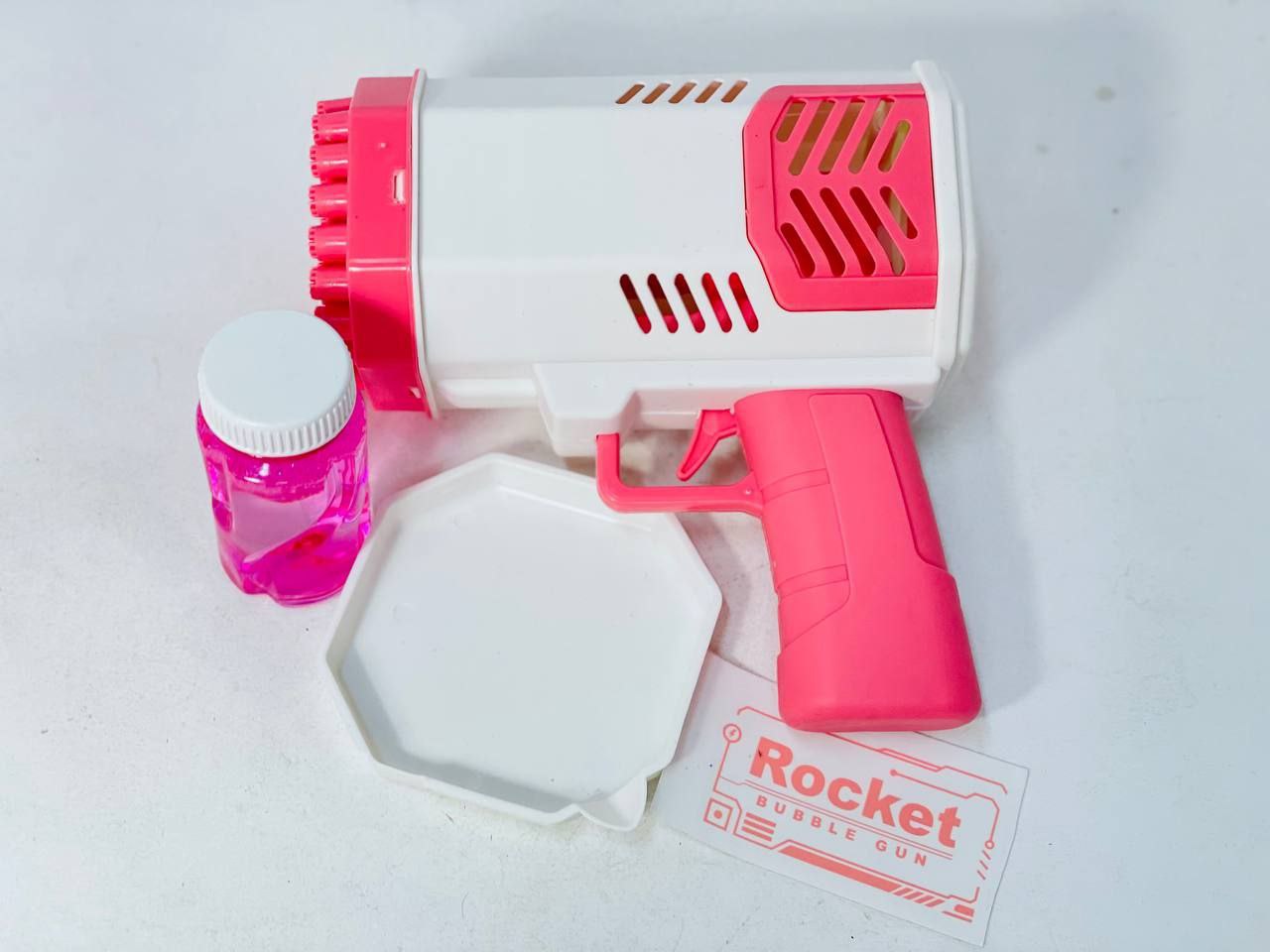 مسدس فقاعات  بشكل بازوكا – عبوة محلول فقاعات