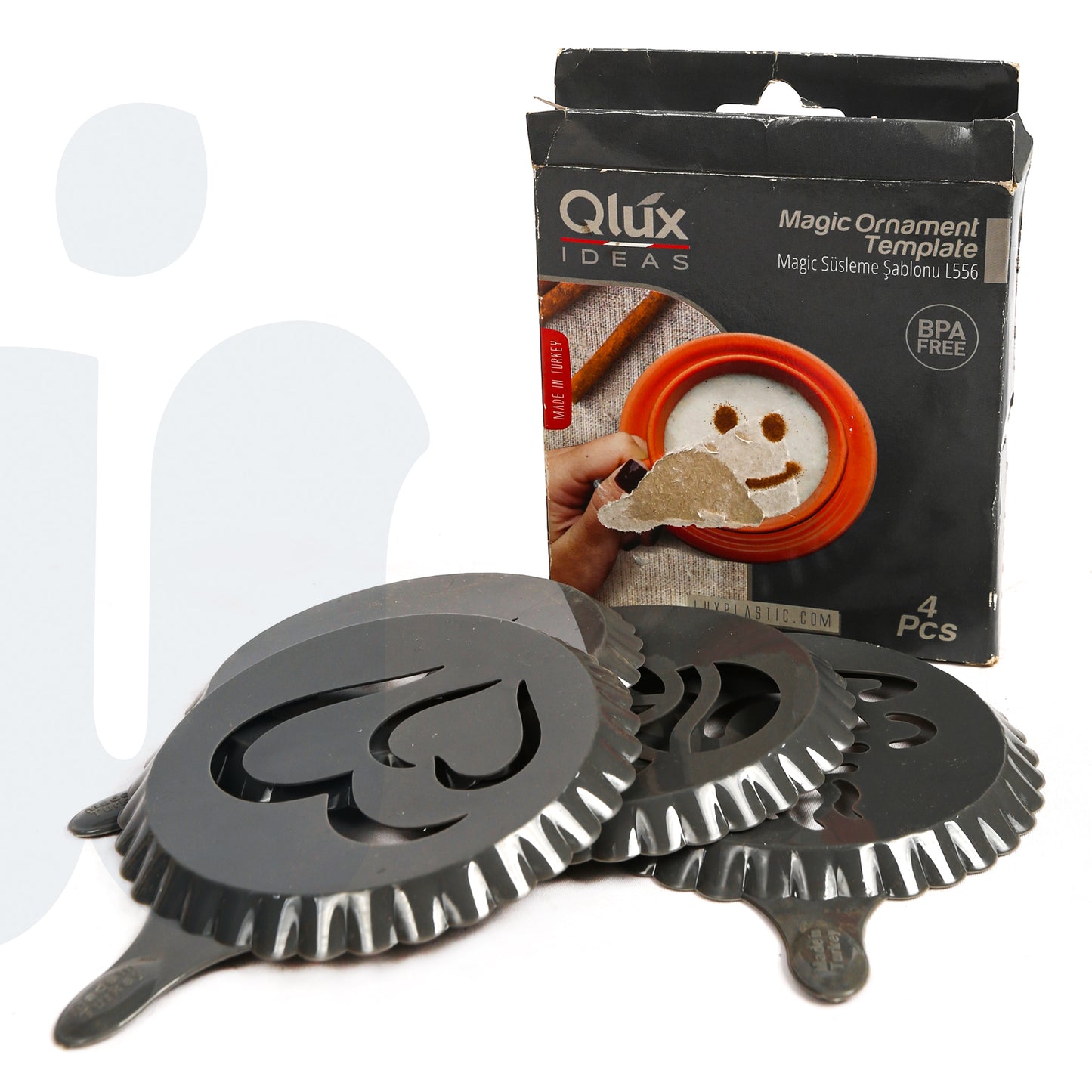 قوالب تزيين القهوة والحلويات من البلاستيك – تصاميم متنوعة لإبداعك اليومي