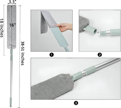 منفضة غبار ميكروفايبر قابلة للتمديد والتنظيف العميق