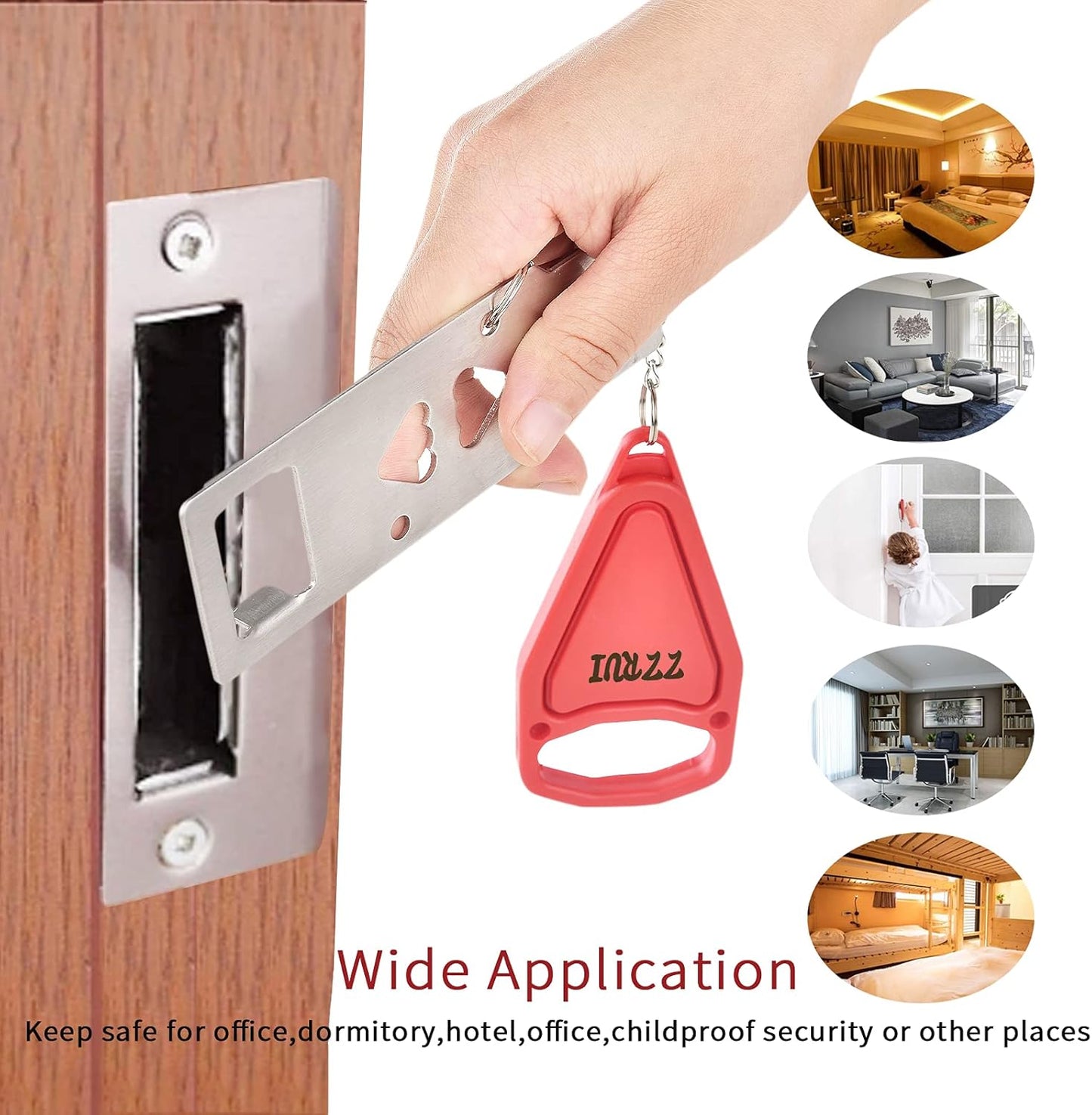 قفل باب محمول للأمان أثناء السفر والمنزل