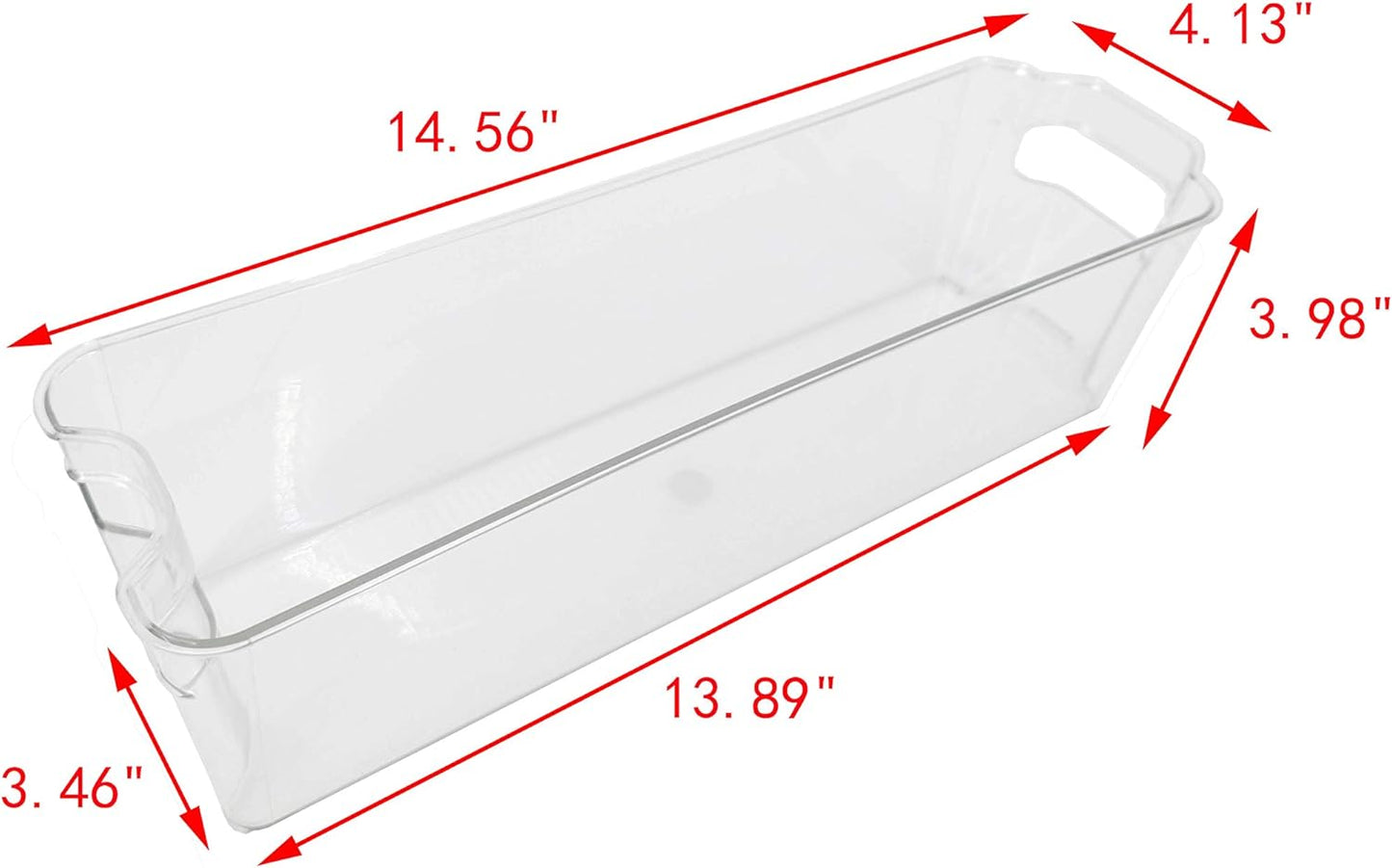 صندوق تنظيم الثلاجة والتخزين الشفاف من الأكريليك