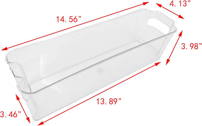 صندوق تنظيم الثلاجة والتخزين الشفاف من الأكريليك