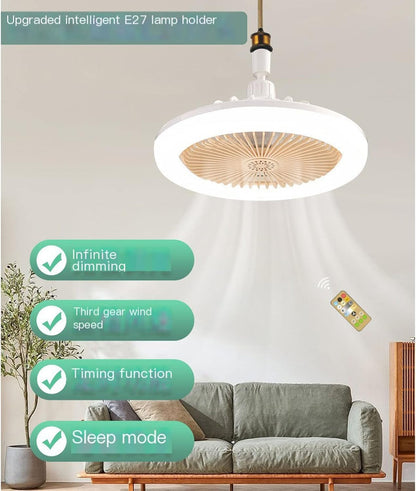 مروحة سقف مزودة بإضاءة وجهاز تحكم عن بعد مقاس 25 سم