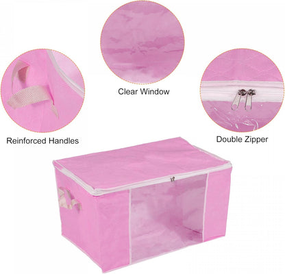 حقيبة تخزين الملابس القابلة للطي مع مقابض معززة