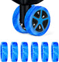 أغطية عجلات الأمتعة السيليكونية السميكة(لون ازرق)