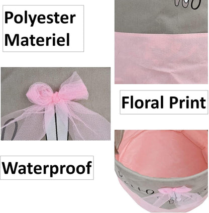 سلة غسيل قابلة للطي – تصميم دائري مقاوم للماء بسعة 45 لتر