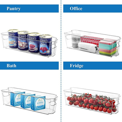 صندوق تنظيم الثلاجة والتخزين الشفاف من الأكريليك