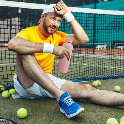 زجاجة مياه معزولة من الستانلس ستيل مزدوجة الجدران – 500 مل باللون الوردي