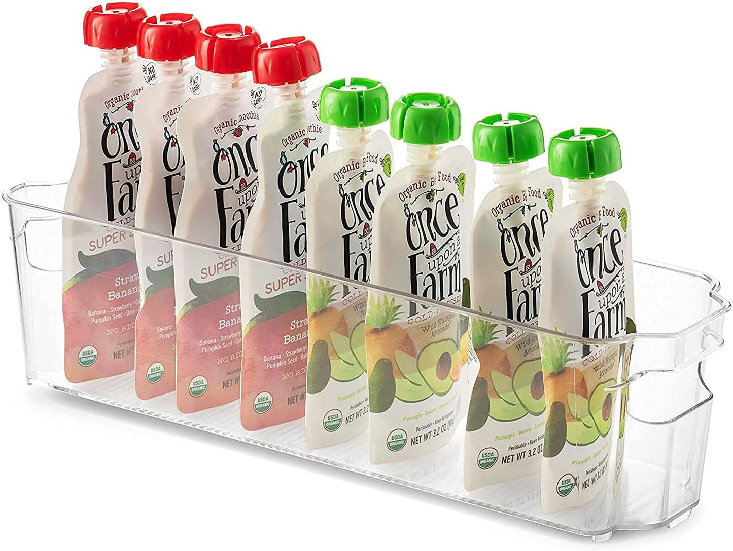 صندوق تنظيم الثلاجة والتخزين الشفاف من الأكريليك