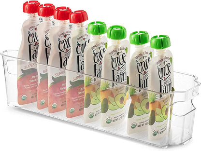 صندوق تنظيم الثلاجة والتخزين الشفاف من الأكريليك