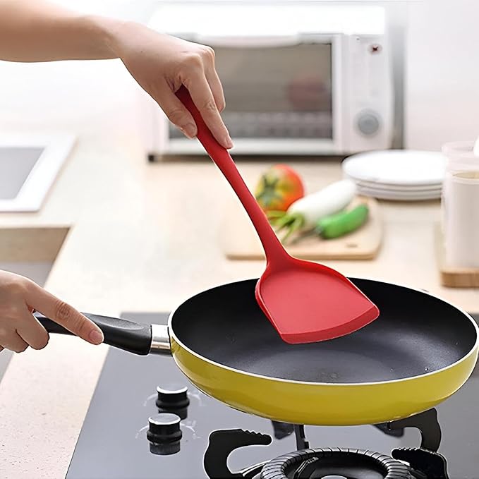أداة مطبخ أنيقة – ملعقة سيليكون عريضة مثالية للأومليت والمعكرونة والحلويات