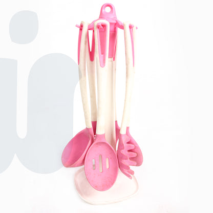 طقم أدوات مطبخ سيليكون احترافي – ملعقة شوربة وأدوات طبخ متعددة الاستخدام(قطعه واحده)
