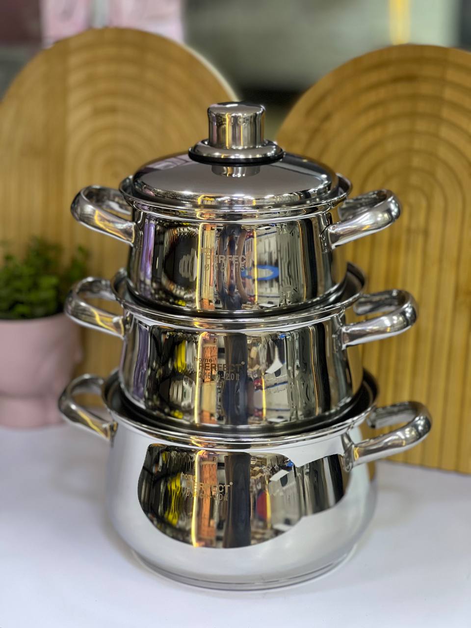 طقم حلل استانلس تركي ماركة Perfect 3 قطع