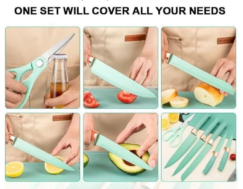 طقم سكاكين وتوزيع 19 قطعة