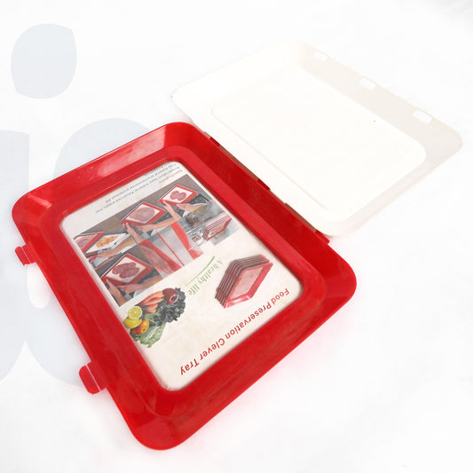 صينية حفظ طعام وفواكه بغطاء محكم