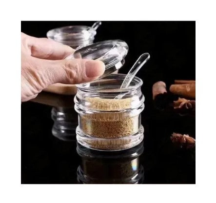 علبة توابل وسكر شفافة متعددة الاستخدامات