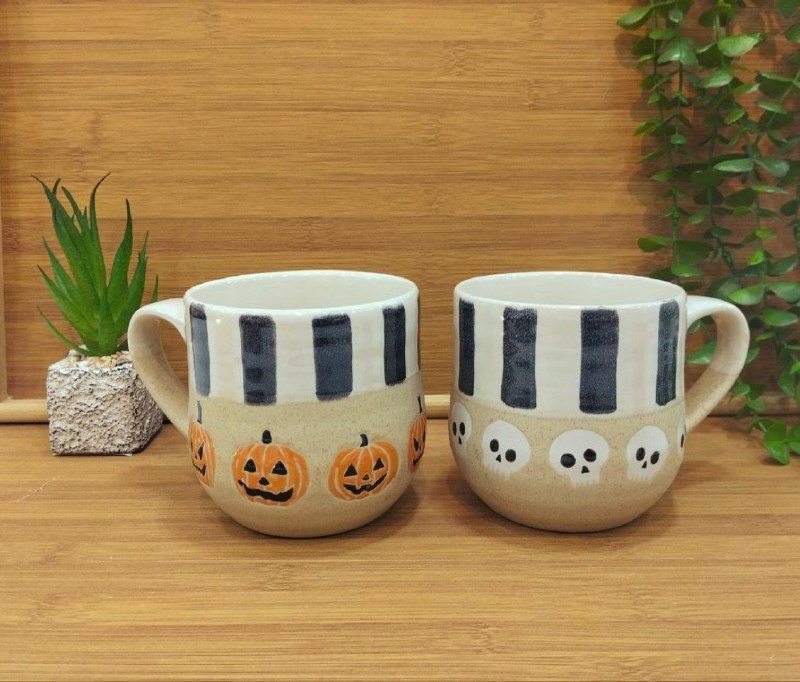 مج سيراميك يدوي بطابع الهالوين – قطعة واحدة
