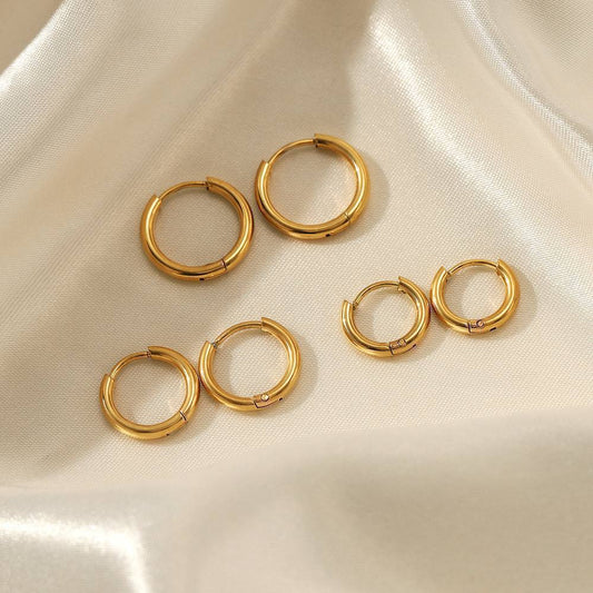 طقم حلقان تكه من ثلاث مقاسات – تصميم أنيق وبسيط