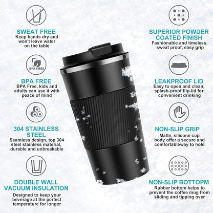 كوب قهوة حراري ستانلس ستيل معزول - 500 مل (متعدد الألوان)