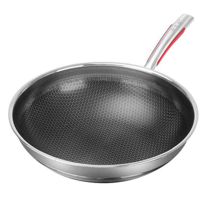 مقلاة ووك احترافية بمقبض استانلس ستيل – مقاس 26 سم