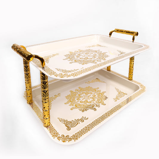 جولد فايف – صينية شيّالة متعددة الاستخدامات بتصميم أنيق وقاعدة ذهبية