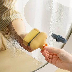 مسّاحة مرايا وزجاج سيليكون صغيرة على شكل حرف T – لتنظيف الأسطح بسهولة