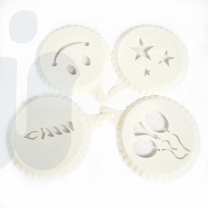 قوالب تزيين القهوة والحلويات من البلاستيك – تصاميم متنوعة لإبداعك اليومي