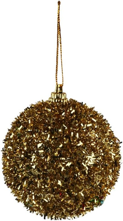 كرات زينة لتزيين ديكور شجرة الكريسماس- 6 متعددة الالوان 8 سم بلاستيك