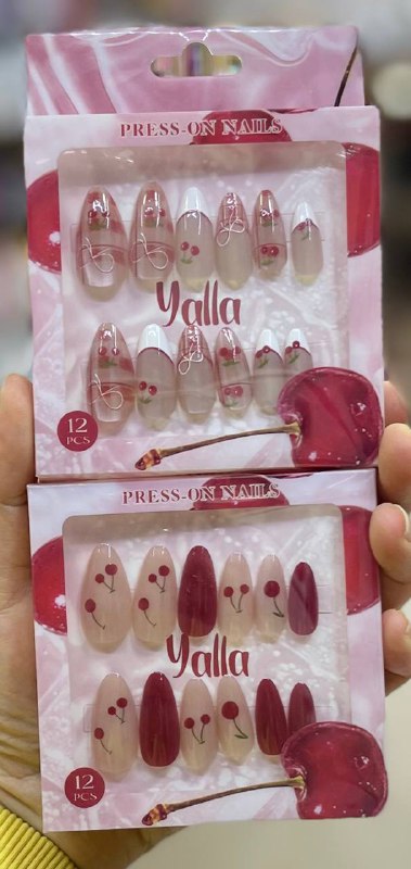 أظافر الكريز الجديده كلها احلي من بعضها ❤️❤️❤️