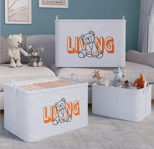 بوكس تخزين كتان ثقيل – قابل للغسيل والطي مقاس كبير