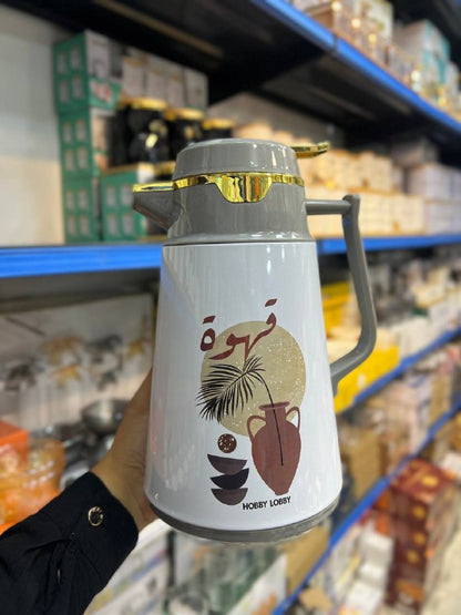 ترمس المزاج العالي – زجاج حراري وإستانلس ستيل 1.2 لتر -متعدد الالوان