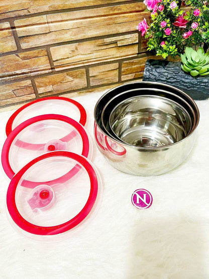 طقم ثلاجة استيل بومبيه3*1