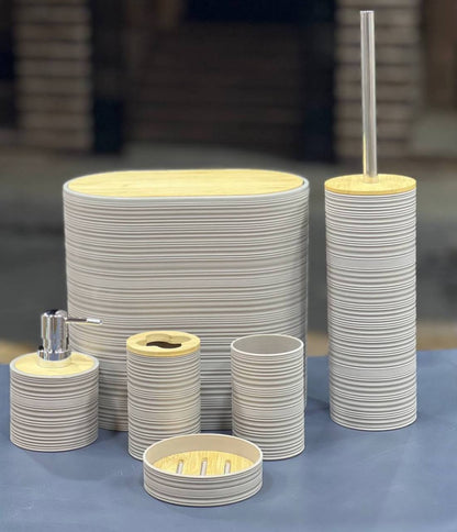 طقم حمام ملكي مضلع بيضاوي – 6 قطع