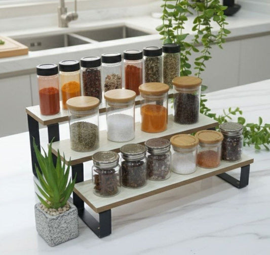 سلم ومنظم خشب ومعدن