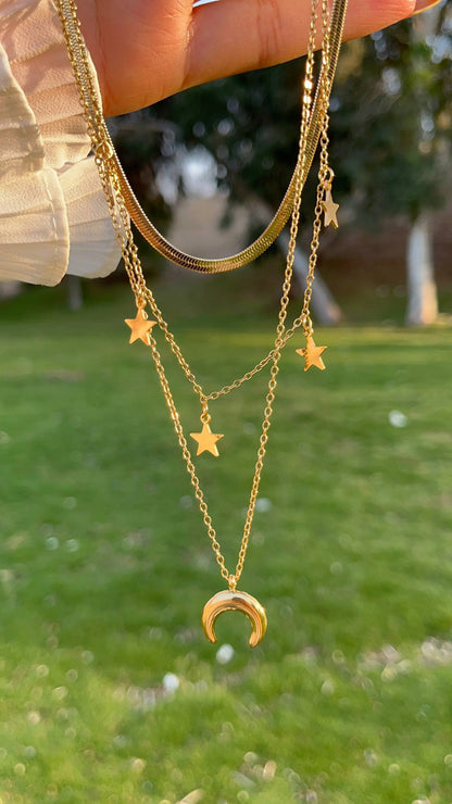 سلسلة ثلاثية الطبقات ستانلس ستيل بيور أنيقة