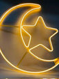 إضاءة نيون "هلال ونجمة" - لمسة رمضانية دافئة