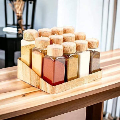 طقم توابل مربع 12×1 بقاعدة